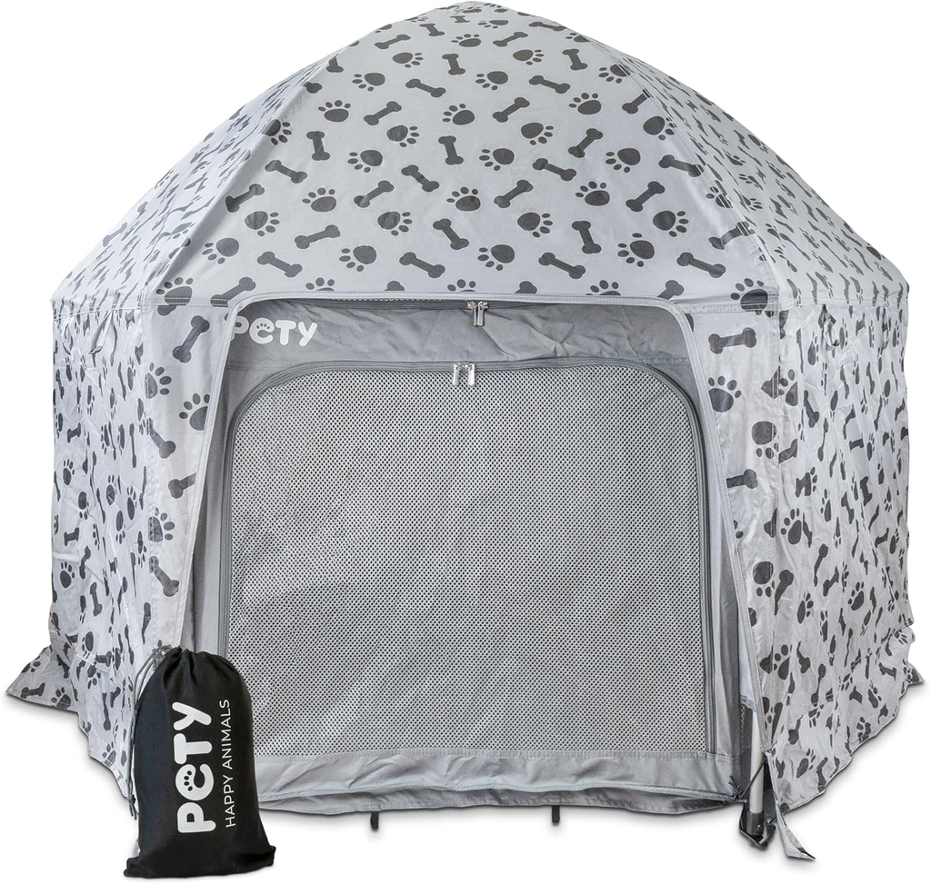 Housse de protection pour tente pour chien.