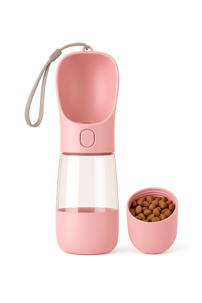 Gourde 2-en-1 pour chien (eau + croquettes)