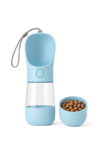 Gourde 2-en-1 pour chien (eau + croquettes)